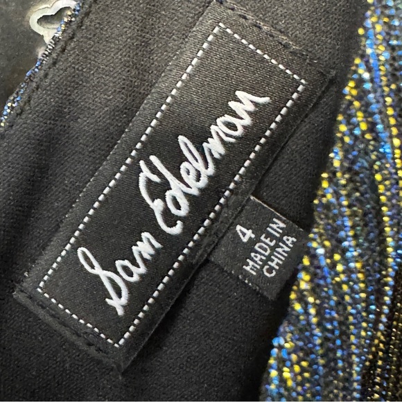 Sam Edelman Metallic Pleated Holiday Dress | Size 4 - Picture 4 of 5